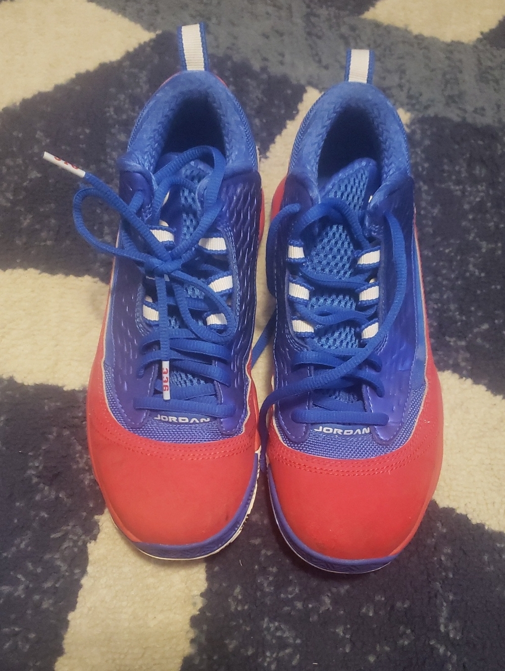 CP3 Jordan Kids Blue and Red Lace-Up Sneakers